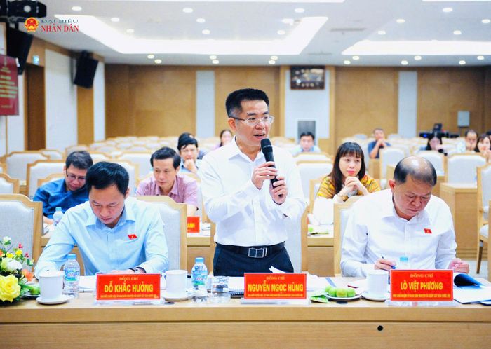 ĐBQH hoạt động chuyên trách tại Ủy ban Dân nguyện và Giám sát Nguyễn Ngọc Hùng phát biểu