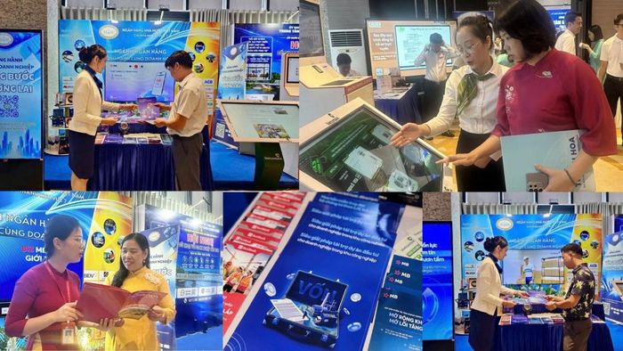 Tư vấn trực tiếp nhằm giới thiệu những sản phẩm, dịch vụ ngân hàng hiện đại đến các doanh nghiệp - Ảnh: PV
