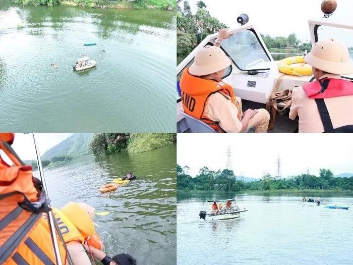 Diễn tập phương án CNCH vụ đuối nước.