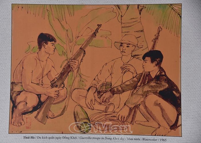Tác phẩm ký hoạ khoảnh khắc sinh hoạt của người lính trong chiến tranh.