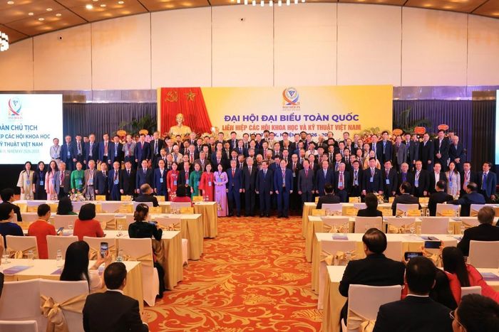 Các đại biểu tham dự Đại hội đại biểu toàn quốc lần thứ IX Liên hiệp các Hội Khoa học và Kỹ thuật Việt Nam, nhiệm kỳ 2026-2031.