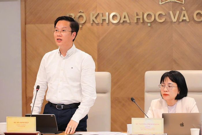 Ông Hà Minh Hiệp, Chánh văn phòng Bộ KH&CN, phát biểu tại họp báo.
