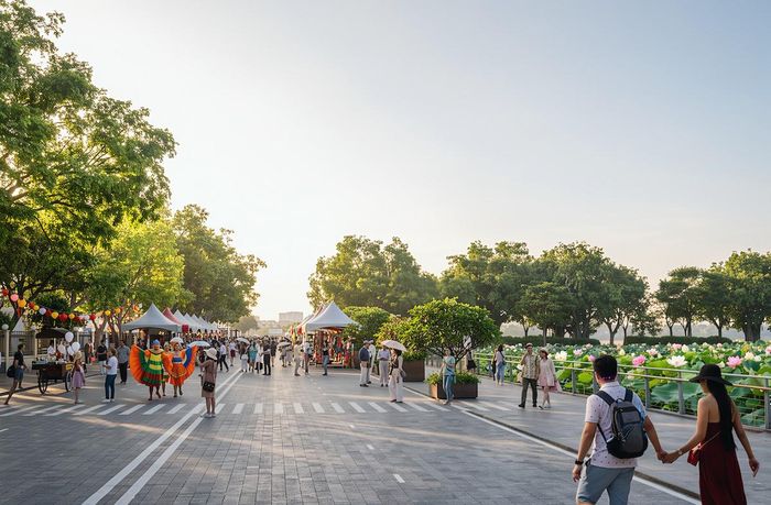 Phối cảnh trục đường ven hồ Tây 