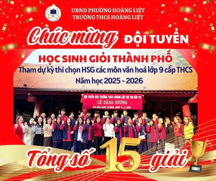 THCS Hoàng Liệt là trường có nhiều thành tích trong dạy và học. Ảnh TA.