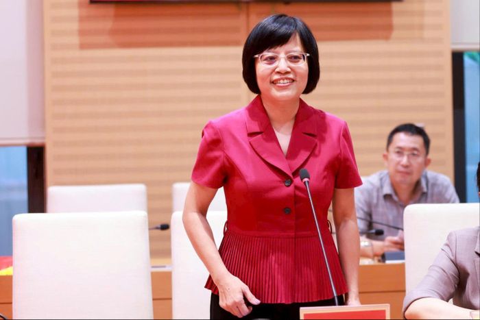 Đồng chí Hồ Vân Nga phát biểu tại chương trình. Ảnh: Văn Tuyến