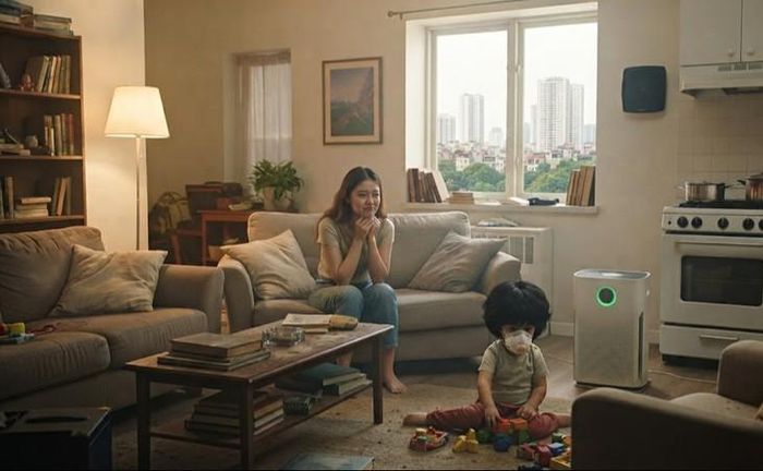 Bụi mịn PM2.5 từ ngoài trời có thể xâm nhập vào không gian kín, kết hợp với các nguồn phát thải ngay trong nhà, khiến nồng độ ô nhiễm trong nhà nhiều thời điểm cao hơn so với bên ngoài.