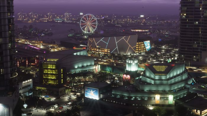  Vice City về đêm. Ảnh: Rockstar Games. 