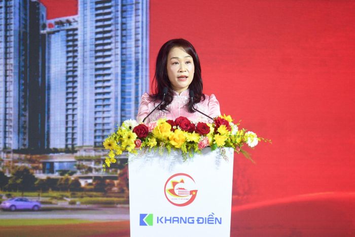  Bà Mai Trần Thanh Trang, Chủ tịch HĐQT CTCP Đầu tư và Kinh doanh Nhà Khang Điền. Ảnh: Duy Hiệu. 