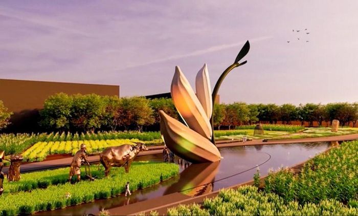 Phối cảnh Công viên Ba hạt lúa tại Cà Mau