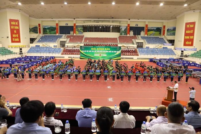 Giải Bóng bàn các cây vợt xuất sắc trẻ, thiếu niên, nhi đồng Quốc gia năm 2026 có sự góp mặt của gần 300 vận động viên trẻ cùng 50 huấn luyện viên. Ảnh: LĐBBVN