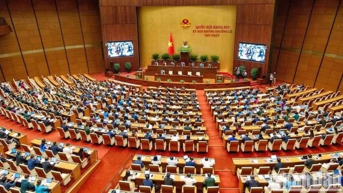 Kỳ họp không thường lệ thứ nhất, Quốc hội khóa XVI. (Ảnh: DUY LINH)