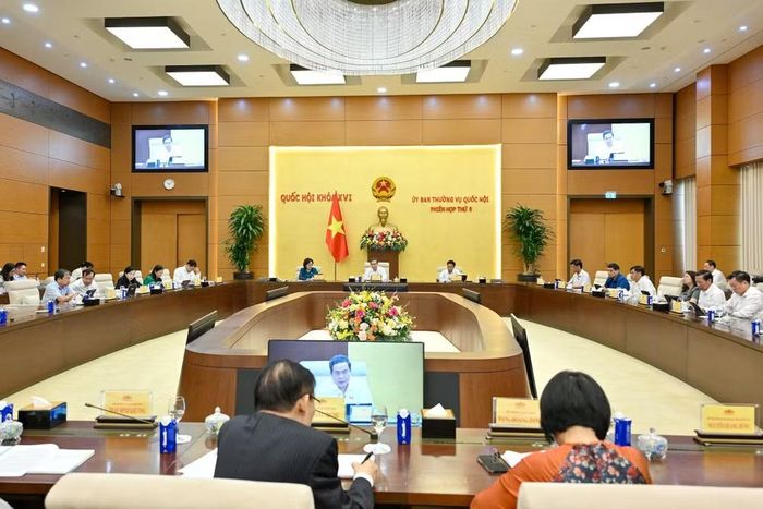Quang cảnh Phiên họp thứ 5 của Ủy ban Thường vụ Quốc hội. (Ảnh: THỦY NGUYÊN)