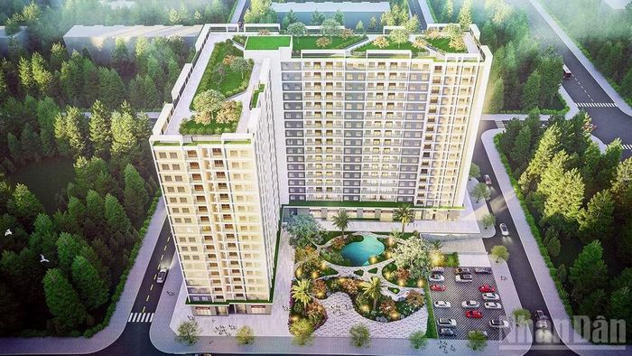Phối cảnh dự án nhà ở xã hội phường Minh Xuân, tỉnh Tuyên Quang.