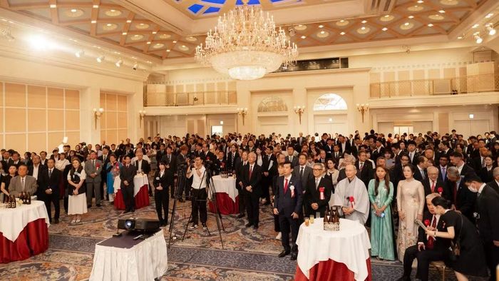 Quang cảnh tiệc chiêu đãi kỷ niệm 81 năm Quốc khánh Việt Nam tại Osaka. (Ảnh: Tổng Lãnh sự quán Việt Nam tại Osaka)