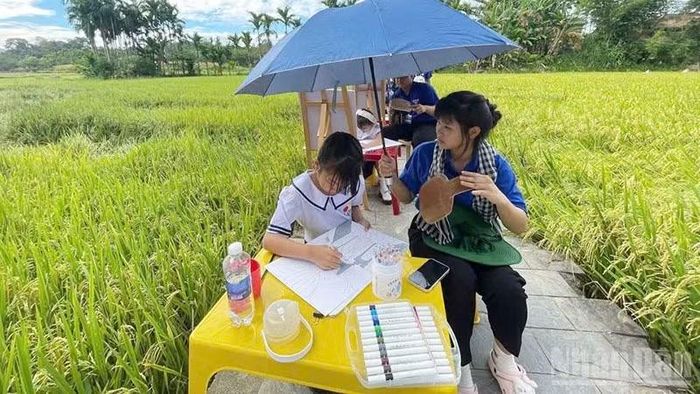 Hội thi Mỹ thuật thiếu nhi xã Thạnh Bình năm 2026 với chủ đề "Lộc Yên - Sắc màu tuổi thơ" đã diễn ra.(Ảnh: Thạnh Bình)