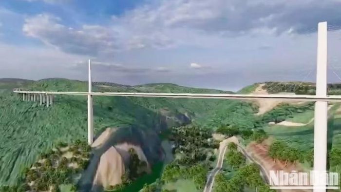 Hình mô phỏng cầu vượt sông Đồng Nai của dự án đường động lực Gia Nghĩa-Bảo Lâm, tỉnh Lâm Đồng.