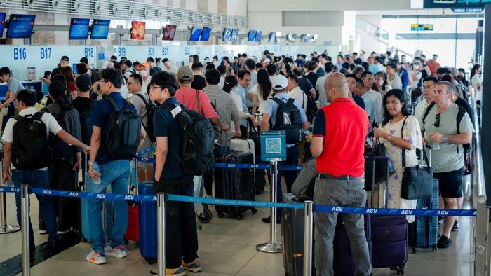 Cảng hàng không quốc tế Nội Bài ghi nhận 11 khung giờ cao điểm trong ngày đầu dịp nghỉ lễ Quốc khánh 2-9. Ảnh: NIA