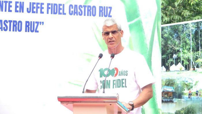  Tổng Lãnh sự Cuba tại TPHCM Mauricio Alejandro Martínez Duque phát biểu tại lễ phát động. Ảnh: THỤY VŨ 