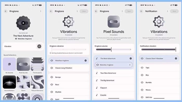 Các chế độ rung độc quyền dành cho dòng điện thoại của Google.