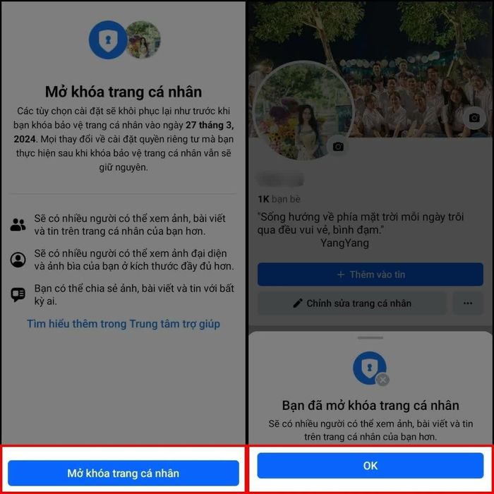 Đọc các thông tin giới thiệu về tính năng.