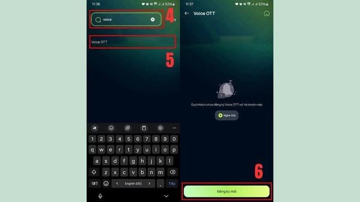 Tìm mục thông báo số dư hoặc Voice OTT.
