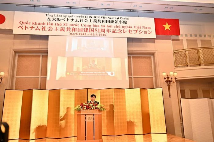 Tổng Lãnh sự Việt Nam tại Osaka Nguyễn Trường Sơn khẳng định, quan hệ Việt Nam-Nhật Bản đang ở giai đoạn phát triển tốt đẹp nhất từ trước tới nay, trong đó, Kansai là địa bàn có nhiều gắn bó và tiềm năng hợp tác với Việt Nam. (Nguồn: Tổng Lãnh sự quán Việt Nam tại Osaka)