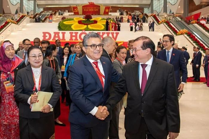 Đại sứ Saadi Mohamed Hasan Salama tham dự lễ khai mạc Đại hội XIV của Đảng. (Ảnh: NVCC)