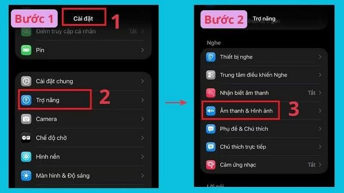 Mở mục Cài đặt trên iPhone.