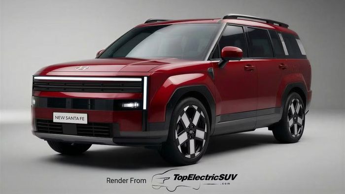Phiên bản EREV sẽ ra mắt vào năm 2027, thời điểm dự kiến dòng Santa Fe được nâng cấp giữa vòng đời (facelift). Ảnh: TopElectricSUV