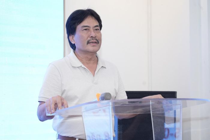 Anh hùng Lao động Nguyễn Hùng Dũng, Chủ nhiệm CLB, phát biểu tại chương trình.
