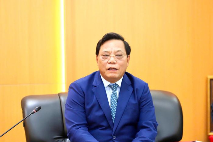 Thứ trưởng Bộ Dân tộc và Tôn giáo Nguyễn Hải Trung phát biểu tại buổi làm việc