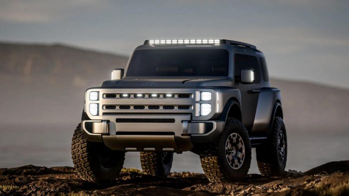 Hình ảnh mẫu xe concept Hyundai Boulder. Ảnh: Carscoops