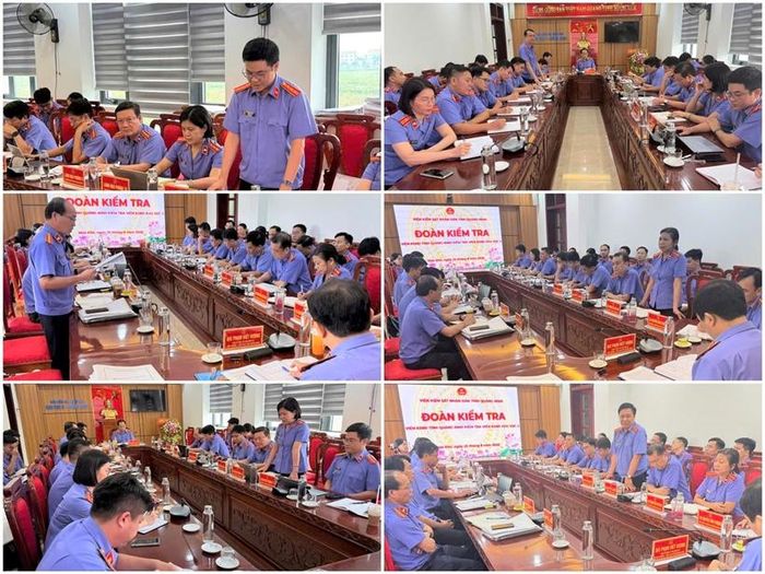  Một số hình ảnh của Đoàn kiểm tra VKSND tỉnh Quảng Ninh tại VKSND khu vực 5.