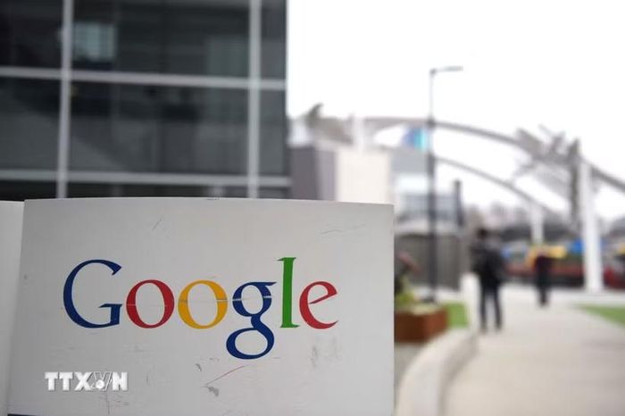 Biểu tượng của Google tại trụ sở của công ty ở New York, Mỹ. (Ảnh: AFP/TTXVN)