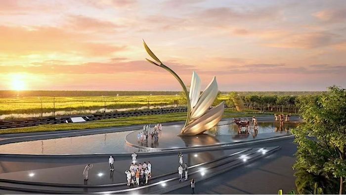 Phác họa một góc Công viên Ba Hạt Lúa tại Cà Mau. (Ảnh tư liệu)