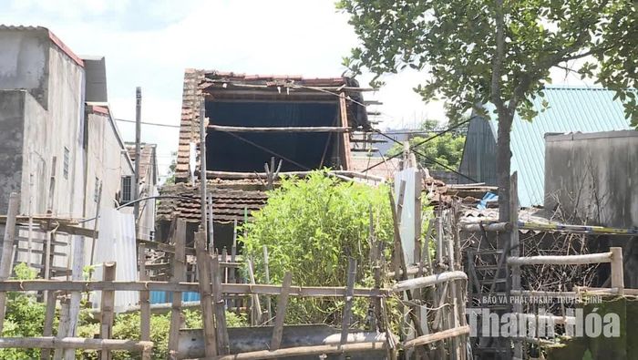 Đây từng là căn nhà vợ chồng bà Phạm Thị Nhị cùng các con gắn bó nhiều năm. Nhưng mưa bão khiến căn nhà giờ đã thành đống đổ nát.