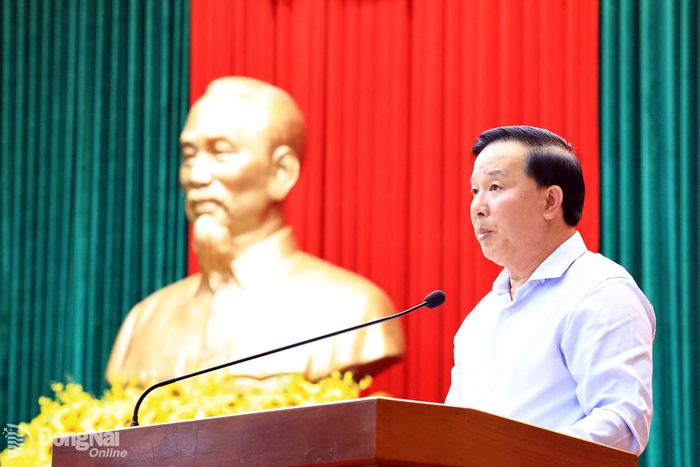 Đồng chí Nguyễn Văn Út, Phó Bí thư Thành ủy, Chủ tịch UBND thành phố triển khai Kế hoạch số 179 của Ban Chấp hành Đảng bộ thành phố. Ảnh: Công Nghĩa