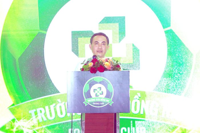 Ủy viên Ban Thường vụ Thành ủy, Phó Chủ tịch UBND thành phố Đồng Nai Lê Trường Sơn phát biểu tại buổi lễ. Ảnh: Huy Anh