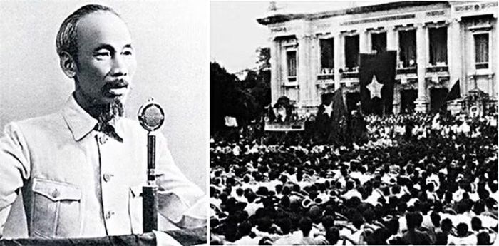 Ngày 2-9-1945, tại Quảng trường Ba Đình (Hà Nội), Chủ tịch Hồ Chí Minh đọc Tuyên ngôn Độc lập, khai sinh ra nước Việt Nam Dân chủ Cộng hòa, mở ra kỷ nguyên mới cho lịch sử dân tộc. Ảnh tư liệu/TTXVN