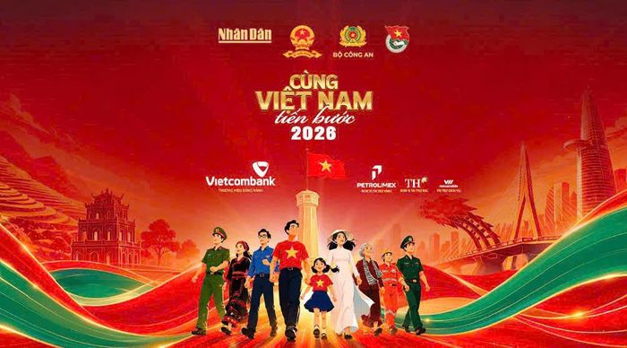 “Cùng Việt Nam tiến bước” năm 2026 là năm thứ hai chương trình được tổ chức, do Báo Nhân Dân phối hợp với Bộ Công an, Bộ Quốc phòng và Trung ương Đoàn Thanh niên Cộng sản Hồ Chí Minh triển khai