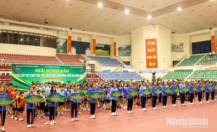 Các Đội tuyển dự Khai mạc Giải Bóng bàn các cây vợt xuất sắc trẻ, thiếu niên, nhi đồng quốc gia năm 2026.
