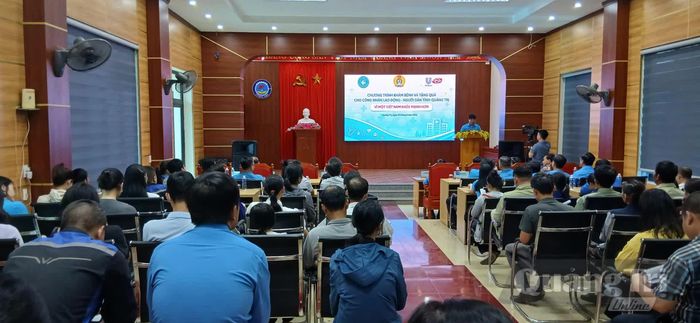 Quang cảnh "Ngày hội trao sức khỏe công nhân-Vì một Việt Nam khỏe mạnh" - Ảnh: H.Đ