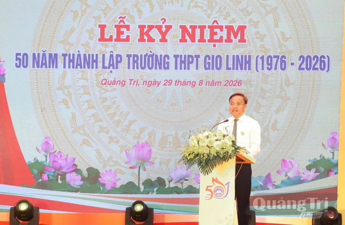Đồng chí Lê Đức Tiến, Phó Chủ tịch UBND tỉnh phát biểu tại buổi lễ - Ảnh: P.K