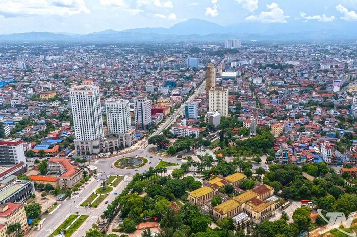 Khu vực trung tâm tỉnh nhìn từ trên cao xuống.
