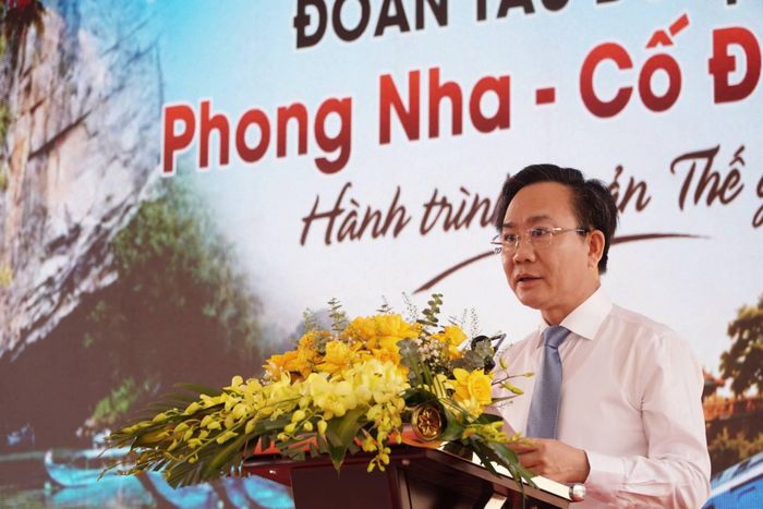 Ông Hoàng Xuân Tân – Phó Chủ tịch UBND tỉnh Quảng Trị phát biểu tại buổi lễ