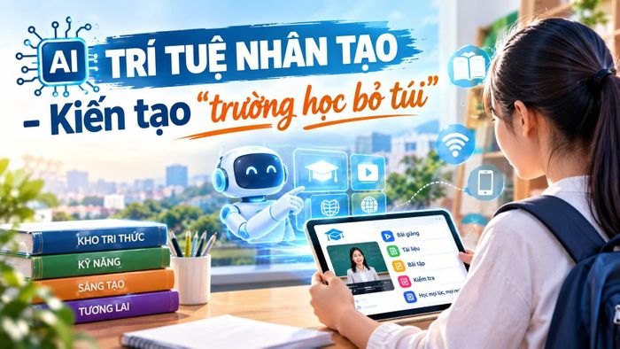 Trí tuệ nhân tạo - Kiến tạo trường học bỏ túi (ảnh có sử dụng trí tuệ nhân tạo)