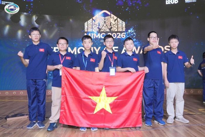 Trường THCS-THPT Newton là trường duy nhất của Việt Nam giành Huy chương Vàng ở cả 2 bảng đấu MIMC 2026 (Kỳ thi Toán học Quốc tế lần thứ 26). Ảnh: NTCC