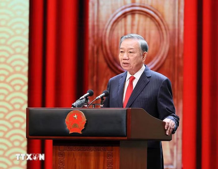 Tổng Bí thư, Chủ tịch nước Tô Lâm đọc diễn văn kỷ niệm 81 năm Quốc khánh nước Cộng hòa xã hội Chủ nghĩa Việt Nam. Ảnh: An Đăng/TTXVN