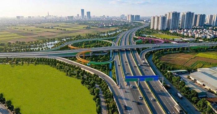 Phối cảnh Dự án thành phần 2 - Đầu tư xây dựng đường Vành đai 3,5 đoạn Phúc La - Văn Phú đến cao tốc Pháp Vân - Cầu Giẽ. Ảnh: UBND TP Hà Nội