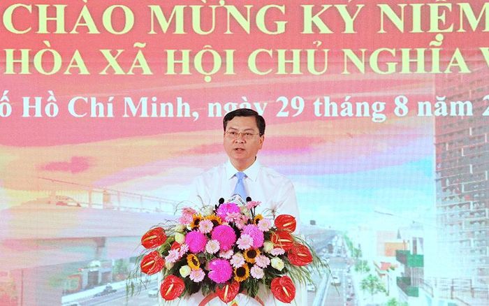 Ông Nguyễn Công Vinh, Phó Chủ tịch UBND Thành phố Hồ Chí Minh phát biểu tại buổi lễ.